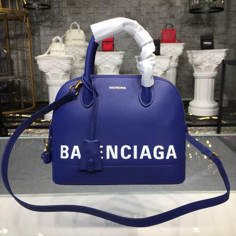 Balenciaga Bags 5188730 Cross pattern solid color electroluminescent blue and white characters